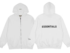 Fear of God Essentials Zip Hoodie – White