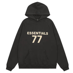 Fear of God Essentials 77 Jersey Pullover Hoodie Black
