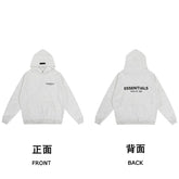 Fear of God Essentials Front & Back Logo Hoodie & Sweatpants Set Light Oat Heather