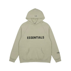 Fear of God Essentials Single Line Sleeve Stamp Pullover Hoodie Sage Green