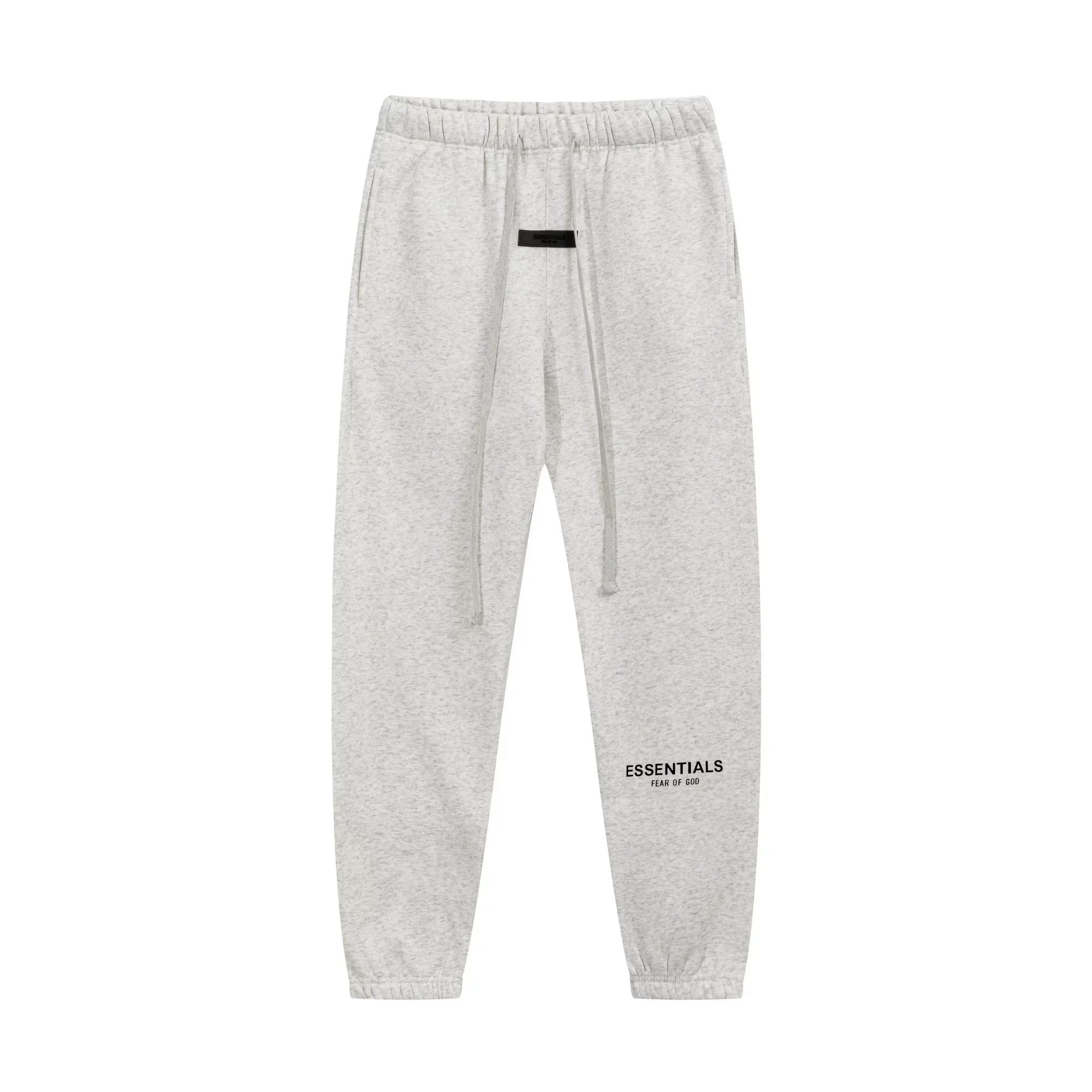 Fear of God Essentials Front & Back Logo Hoodie & Sweatpants Set Light Oat Heather