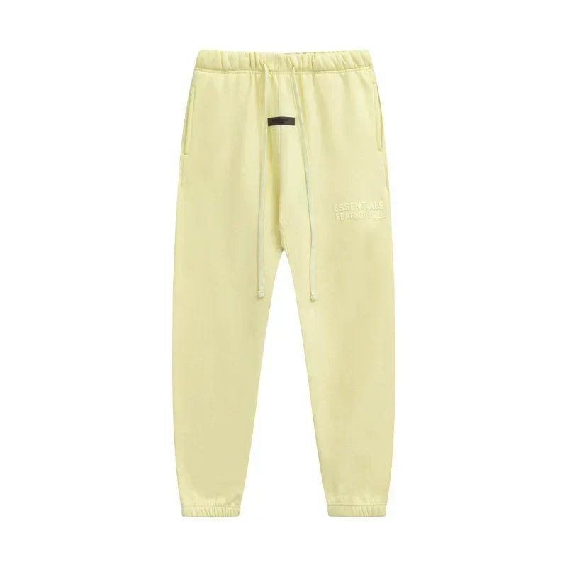 Fear of God Essentials Double Line Hoodie & Sweatpants Set Canary