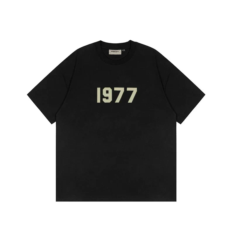 Fear of God Essentials 1977 Flocked Tee – Black