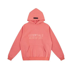 Fear of God Essentials Double Line Hoodie & Sweatpants Set Coral