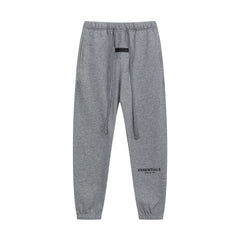 Fear of God Essentials Front & Back Logo Hoodie & Sweatpants Set Dark Heather Grey