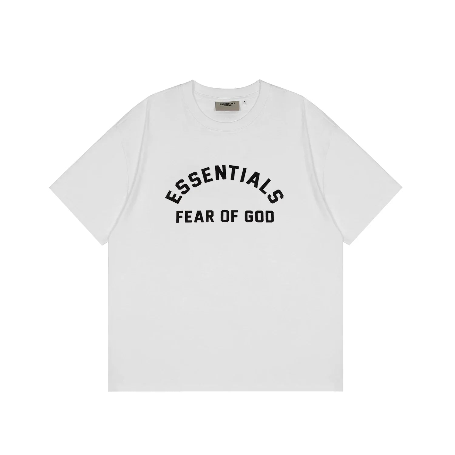 Essentials Fear of God Arch Logo Flocked Tee – White