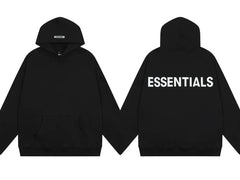 Fear of God Essentials Back Print Pullover Hoodie Black