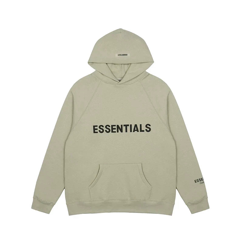 Fear of God Essentials Single Line Sleeve Stamp Pullover Hoodie Sage Green